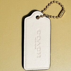 2.5" COACH Bone Fob Bag Charm Hang tag Hangtag